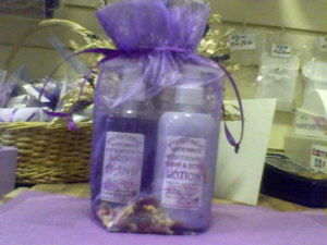 Lavender Hand Soap  with Hand & Body Lotion in Organza Gift Bag