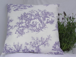 Lavender Fragranced Cushion - Toile de Jouy 