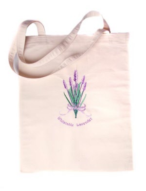 Embroidered Whitstable Lavender Medium Shopper