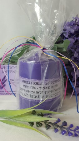 Candle - Lavender scented Pillar Candle 65mm High x 60mm Wide