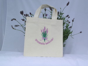 Embroidered Whitstable Lavender Mini Shopper Bag 